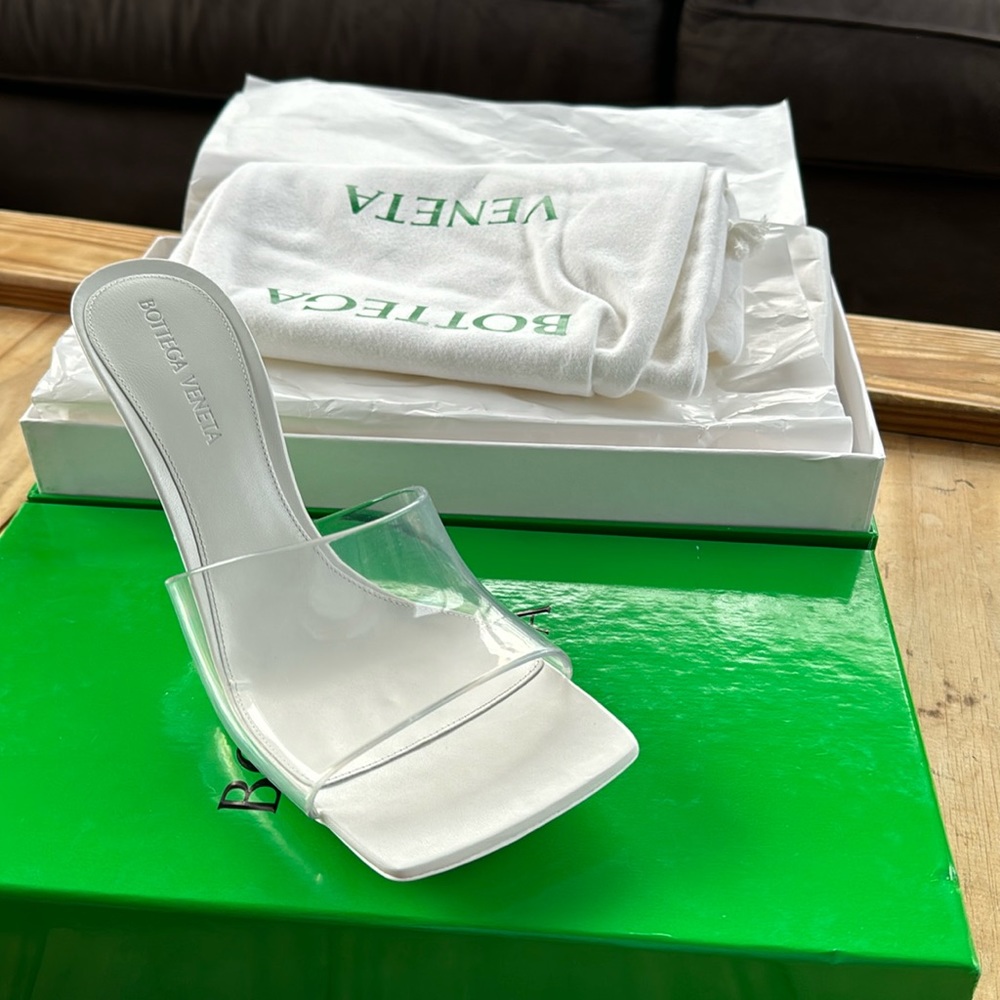 Bottega Veneta White Clear Heel